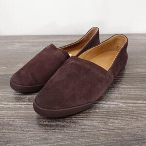 Frye Melanie Slip On Shoes Womens Size 6 Red Swan Suede Lined Casual Flats